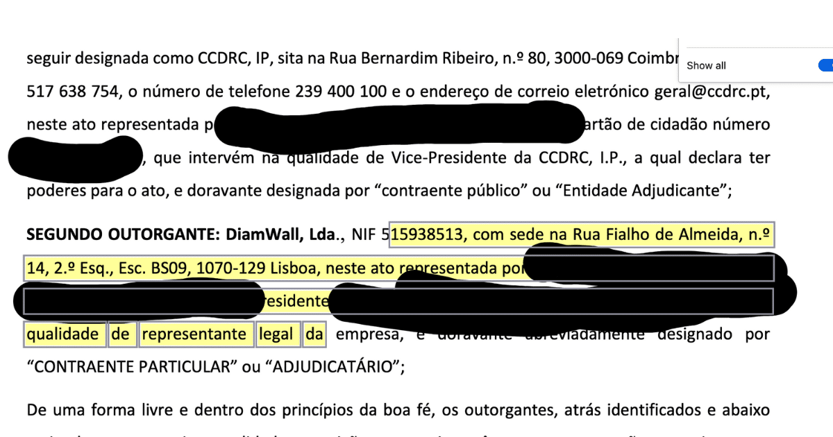 Dados pessoais expostos